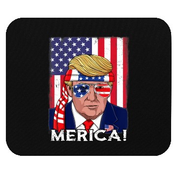 Discover 4th Of July Trump Merica USA Boys Girls Kids Mouse Pads