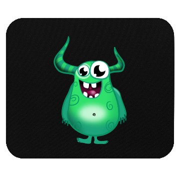 Discover Funny green Monster for Kids Mouse Pads