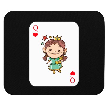 Discover Poker Queen Card Game Princess Mouse Pads