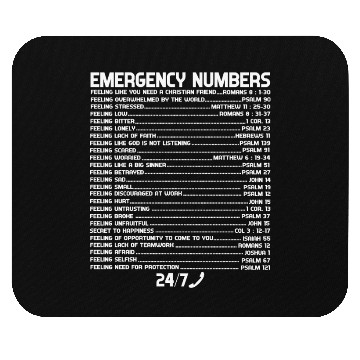 Discover Bible Emergency Numbers Holy Hotline Mouse Pads