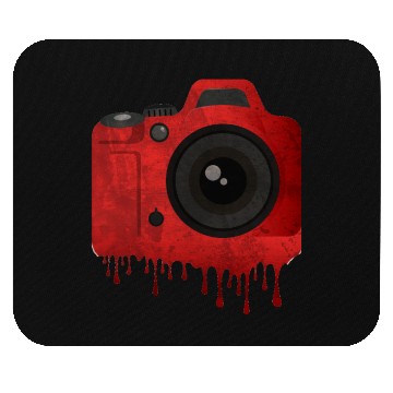 Discover Red splatter camera Mouse Pads