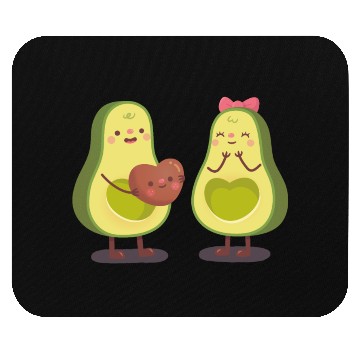 Discover Cute Avocado Couple Mouse Pads