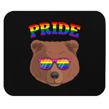 Discover Gay Pride Grizzly Bear with LGBT Rainbow Mouse Pads