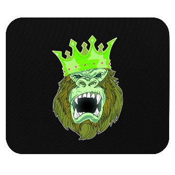 Discover neon green Gorilla Jungle King Mouse Pads