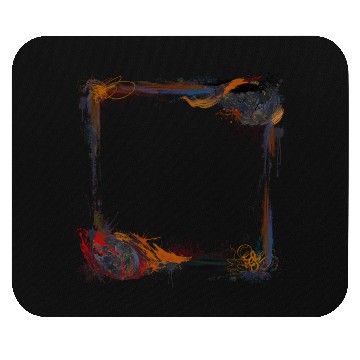 Discover Square Grunge Paint Orange And Red Frame Mouse Pads