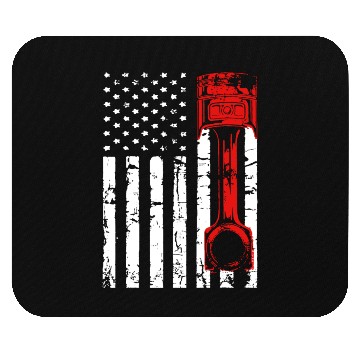 Discover Patriotic Auto Diesel Mechanic USA Flag Piston Mouse Pads