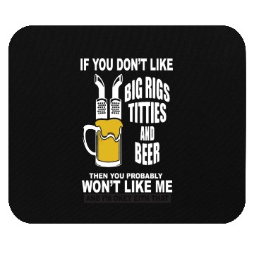 Discover Trucker Big Rigs Titties Beer Mouse Pads
