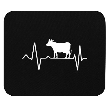 Discover Cow Pulse Heartbeat Cattle Mouse Pads