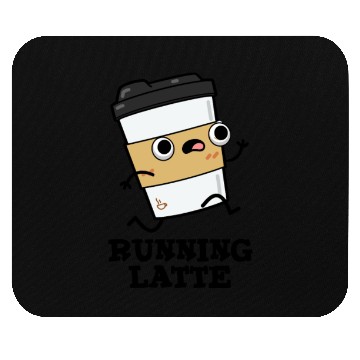 Discover Running Latte Cute Coffee Pun Mouse Pads