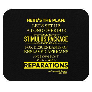 Discover Stimulus Package, Reparations (Yellow Lettering) Mouse Pads