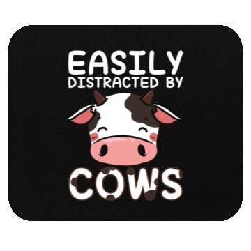 Discover Easily Distracted By Cows Farmer Farming Design Mouse Pads