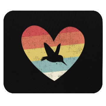 Discover Bird watching Hummingbird Heart (Gift) Mouse Pads