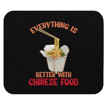 Discover Chinese Food Expert Asian eating Noodles Foodie Mouse Pads