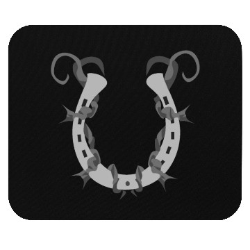 Discover Horseshoe Wrapped in Barbed Wire Mouse Pads