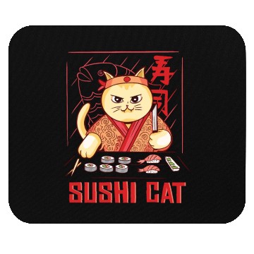 Discover Funny Sushi Cat Design Mouse Pads