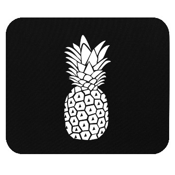 Discover White Pineapple Silhouette Mouse Pads