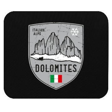 Discover Dolomites Italy Emblem Mouse Pads