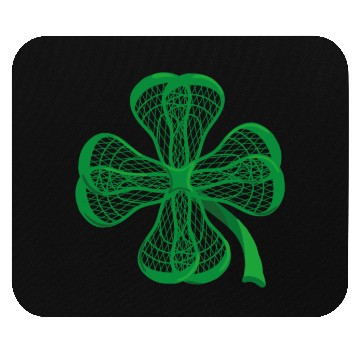 Discover Lacrosse Sticks Shamrock clover irish lucky Lax T- Mouse Pads