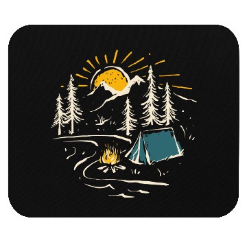 Discover Camping Hiking Nature Mountain River Mouse Pads