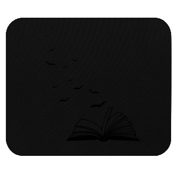 Discover Open Book with Flock of Birds Mouse Pads