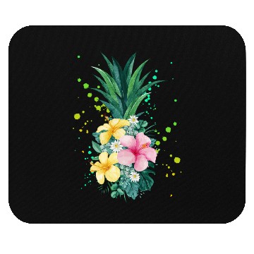 Discover Hawaii Flower Pineapple Art Vacation Mouse Pads
