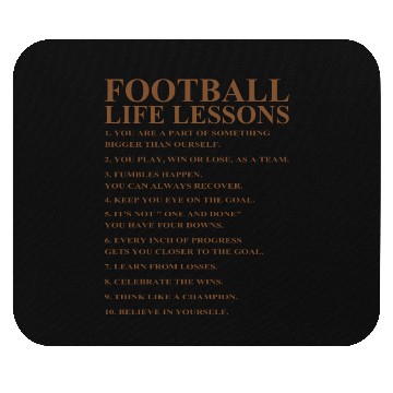 Discover AMERICAN FOOTBALL LIFE LESSONS Mouse Pads