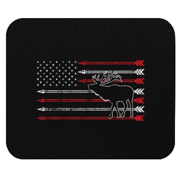 Discover American Flag Elk Hunting Mouse Pads - Crossbow Hunting