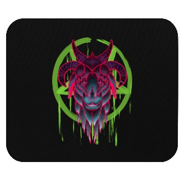 Discover Neon Baphomet Mouse Pads