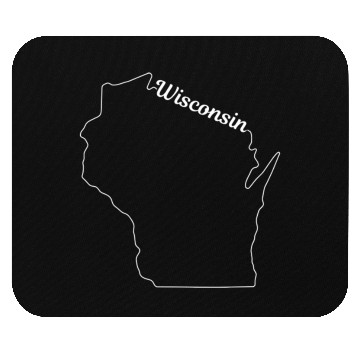 Discover Wisconsin State Pride USA Map Mouse Pads