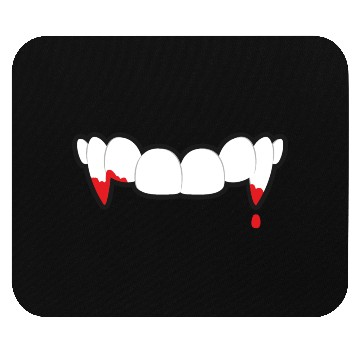 Discover Halloween Vampire Teeth Mask Mouse Pads