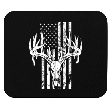 Discover Deer Hunting USA Flag Mouse Pads