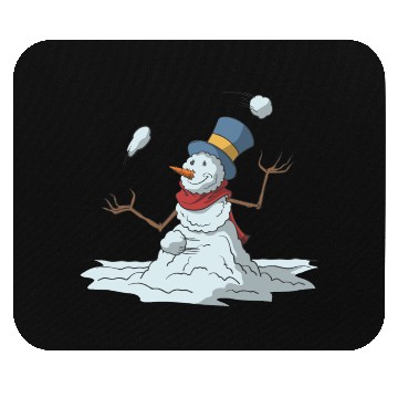Discover Snowman juggling Mouse Pads