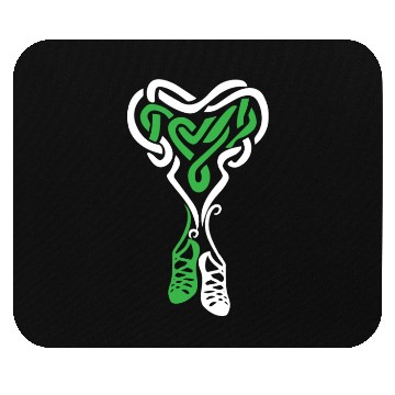 Discover Irish Step Dancing Celtic Knot Heart Mouse Pads