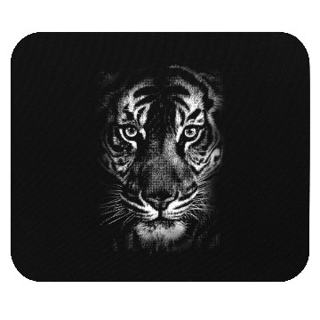Discover Fearless Eye Of The Tiger Face Print Mouse Pads