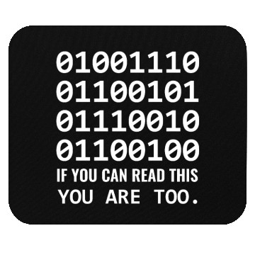 Discover Nerd Computer Binary Code for Developer Geeks & Mouse Pads
