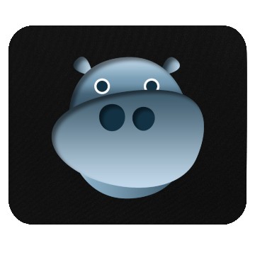 Discover Hippo Baby little animal sweet looking Mouse Pads