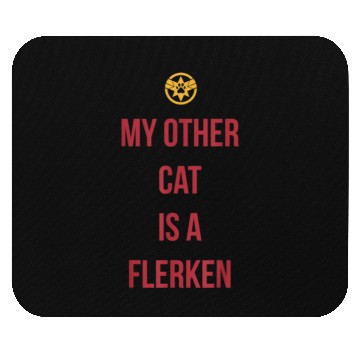 Discover Captain Marvel My Other Cat Is A Flerken Bold Logo Mouse Pads