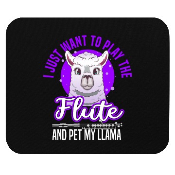 Discover flute llama Mouse Pads