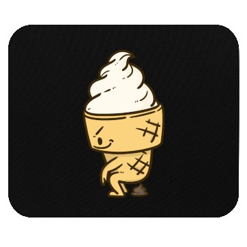 Discover Funny Soft Ice Cream Makes Measures Mouse Pads