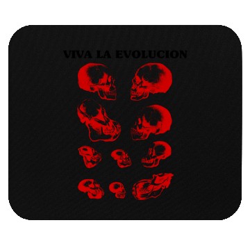 Discover Viva La Evolution - Human and Ape & Monkey Skulls Mouse Pads