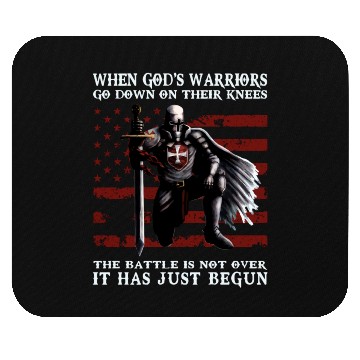 Discover When God'S Warriors Go Down On Their Knees Knight Mouse Pads