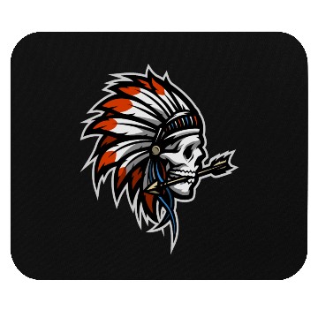 Discover Native American Indian Headdress Skull Mouse Pads