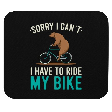 Discover Bear Riding A Bicycle Mountain Bike Cyclist Mouse Pads