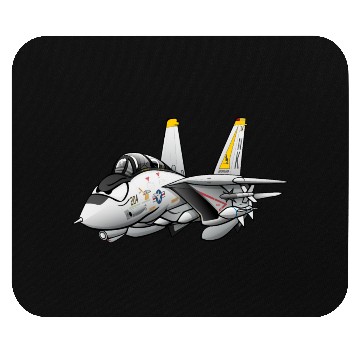 Discover F-14 Tomcat Military Fighter Jet Aircraft Cartoon Mouse Pads