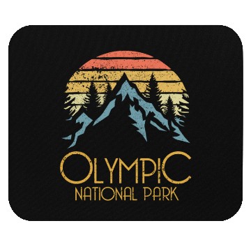 Discover Retro Olympic National Park Washington Mountains S Mouse Pads