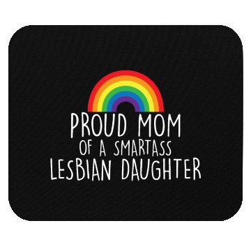 Discover Proud Mom of LGBT Lesbian Daughter Rainbow Designs Mouse Pads
