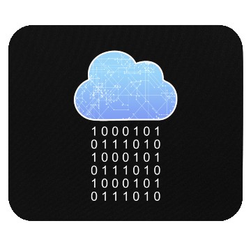 Discover Data Analytics Cloud Data Rain Binary Geek Gift Mouse Pads
