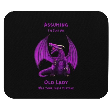 Discover Assuming I'm Just an Old Lady... (Purple) Mouse Pads