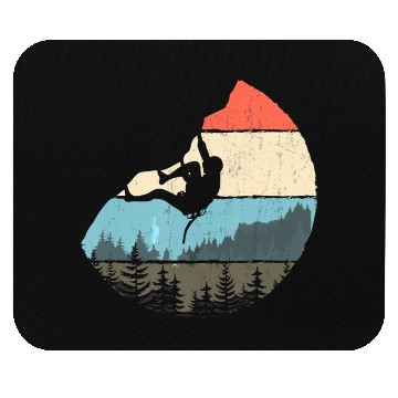 Discover Vintage Style Rock Climbing Retro Bouldering Mouse Pads