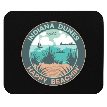 Discover Happy Beaching Indiana Dunes Mouse Pads